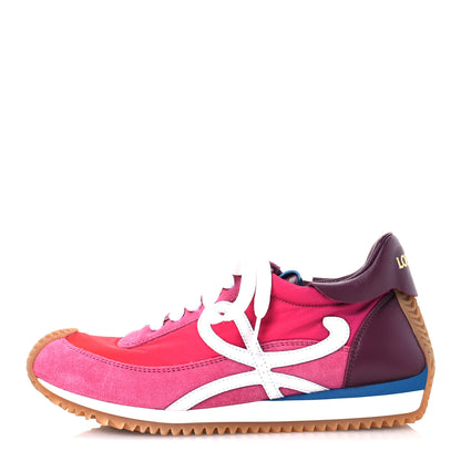 Loewe Nylon Suede Flow Runners 2.0 Sneakers 38 Gradient Pink White 1 of 9