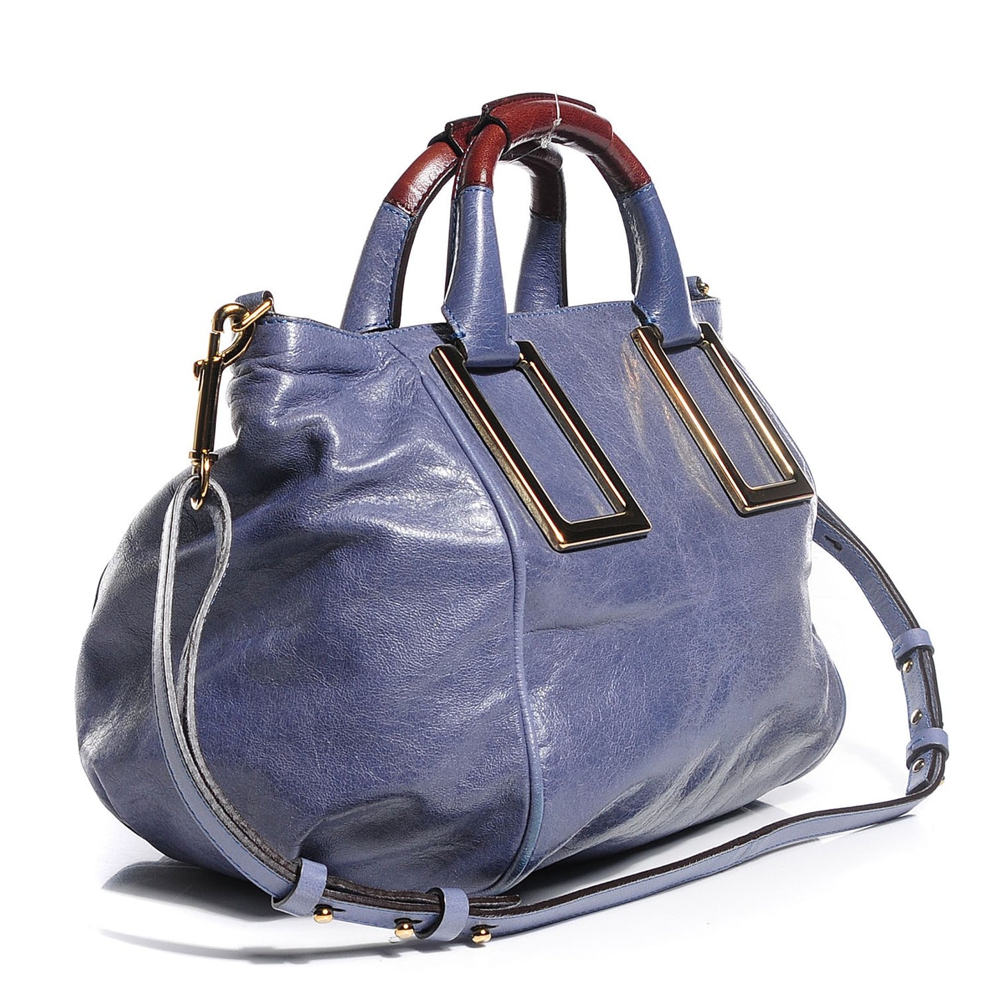 Calfskin Medium Ethel Satchel Blue