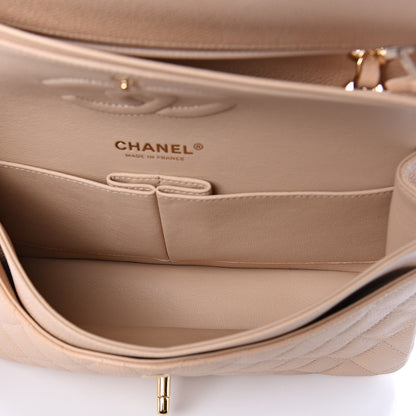 Chanel Caviar Quilted Medium Double Flap Beige Clair 4 of 8