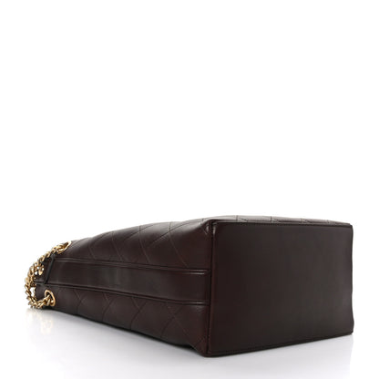 Chanel Calfskin Quilted Small On My Shoulder Drawstring Bag Brown 4 of 9