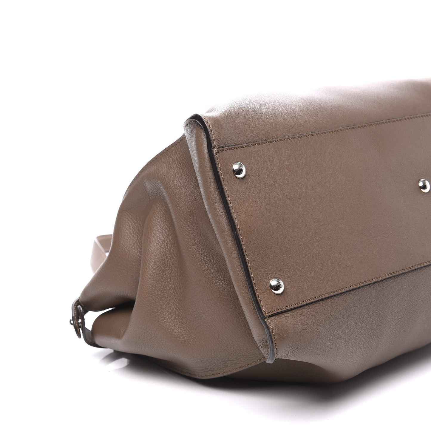 Vitello Dolce Shiny Nappa Large Peekaboo Iconic Satchel Brown