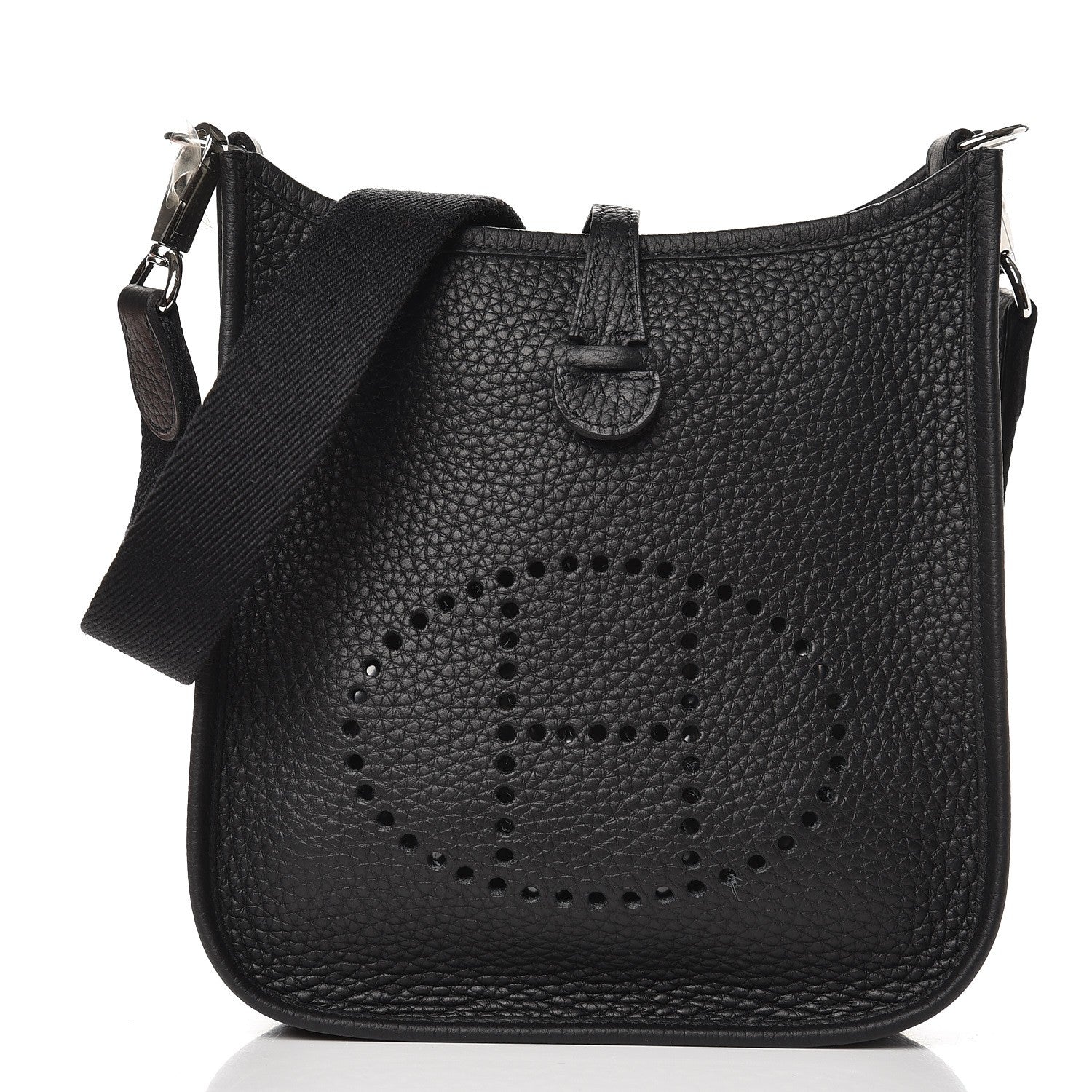 Hermes Taurillon Clemence Evelyne TPM Black 1 of 9