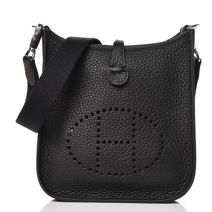 Hermes Taurillon Clemence Evelyne TPM Black 1 of 9