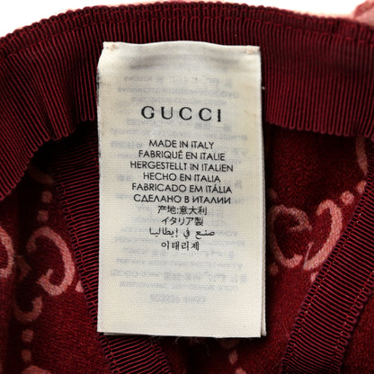 Gucci Covered Wool GG Monogram Baseball Hat S Roseate Red 6 of 6