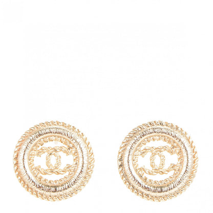 Chanel Twisted CC Earrings Light Gold 1 of 4