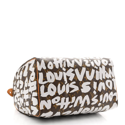 Louis Vuitton Monogram Graffiti Speedy 30 Silver 4 of 12