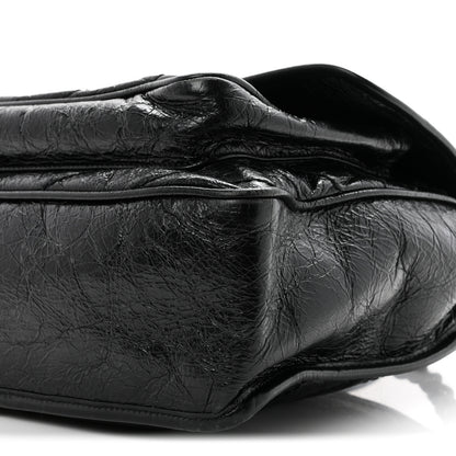 Saint Laurent Crinkled Calfskin Matelasse Monogram Medium Niki Chain Satchel Black 10 of 10