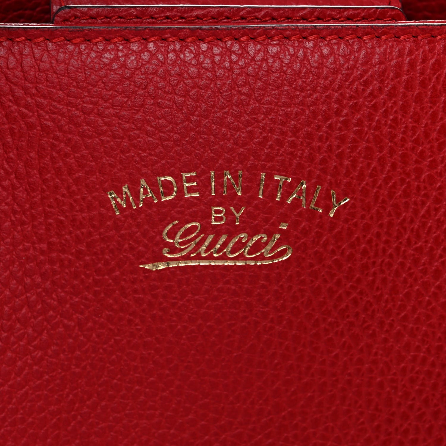 Gucci Dollar Calfskin Small Swing Tote Red 5 of 12