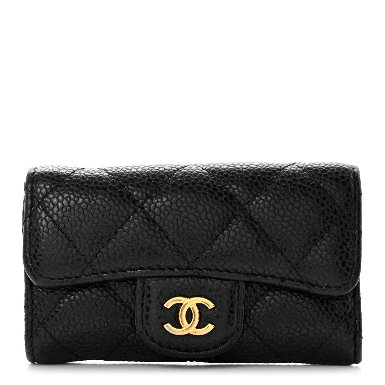 Chanel Caviar Quilted 6 Key Holder Black 1 of 8