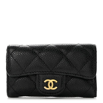 Chanel Caviar Quilted 6 Key Holder Black 1 of 8