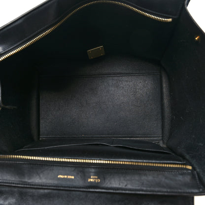 Celine Nubuck Crocodile Embossed Medium Trapeze Navy 5 of 16