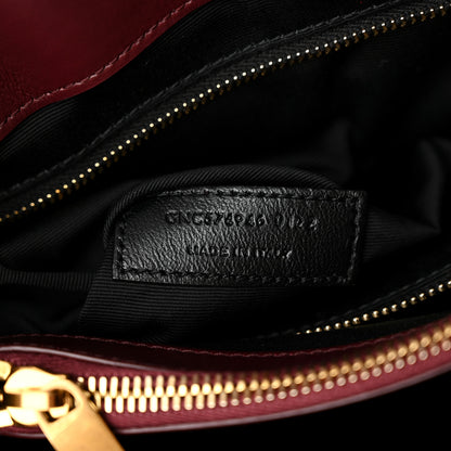 Saint Laurent Calfskin Y Quilted Monogram Medium Loulou Chain Satchel Rouge Legion 7 of 10