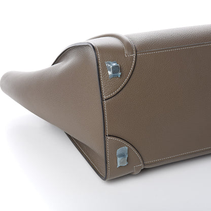 Celine Drummed Calfskin Mini Luggage Souris 9 of 11