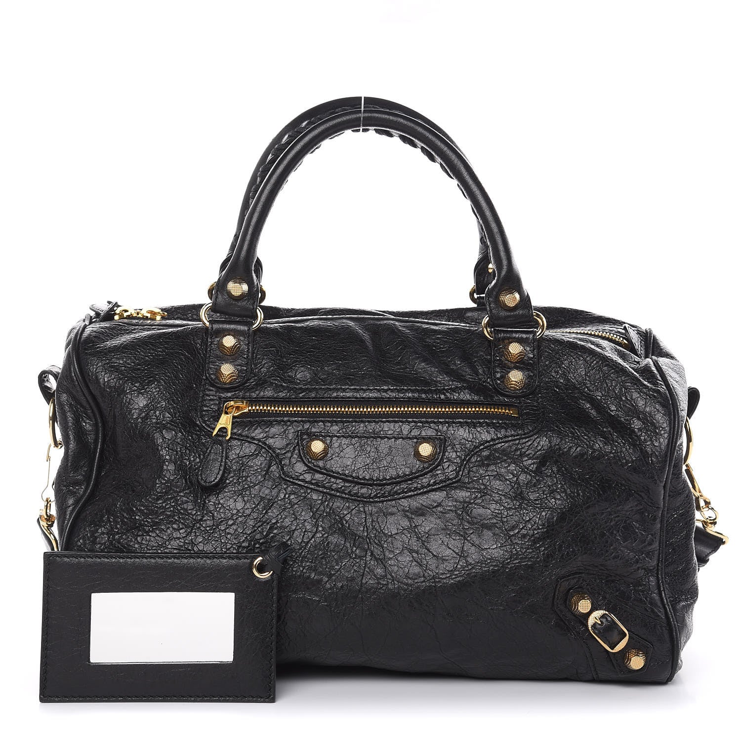 Balenciaga Agneau Giant 12 Gold Hardware Boston Black 1 of 9
