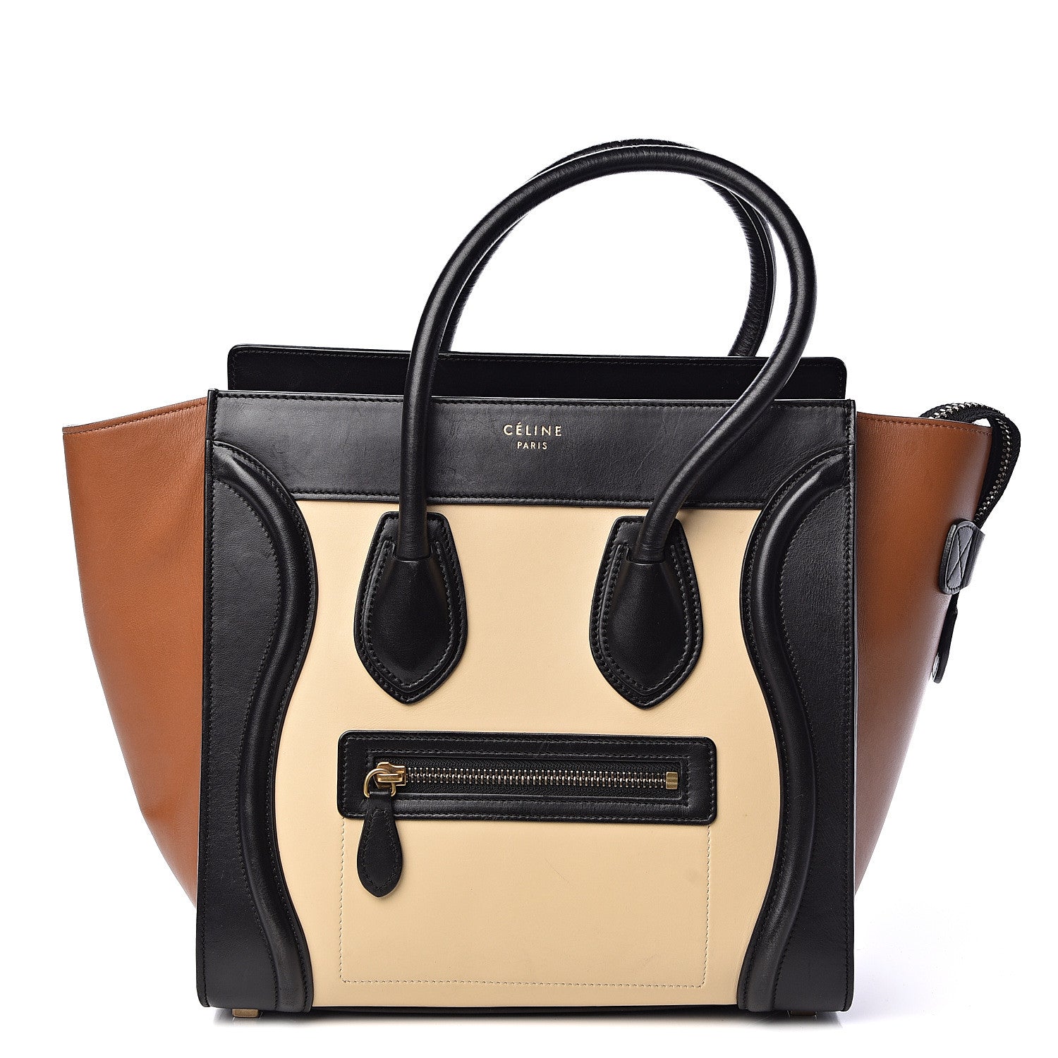 Celine Smooth Calfskin Micro Tri-Color Luggage Brown 2 of 16