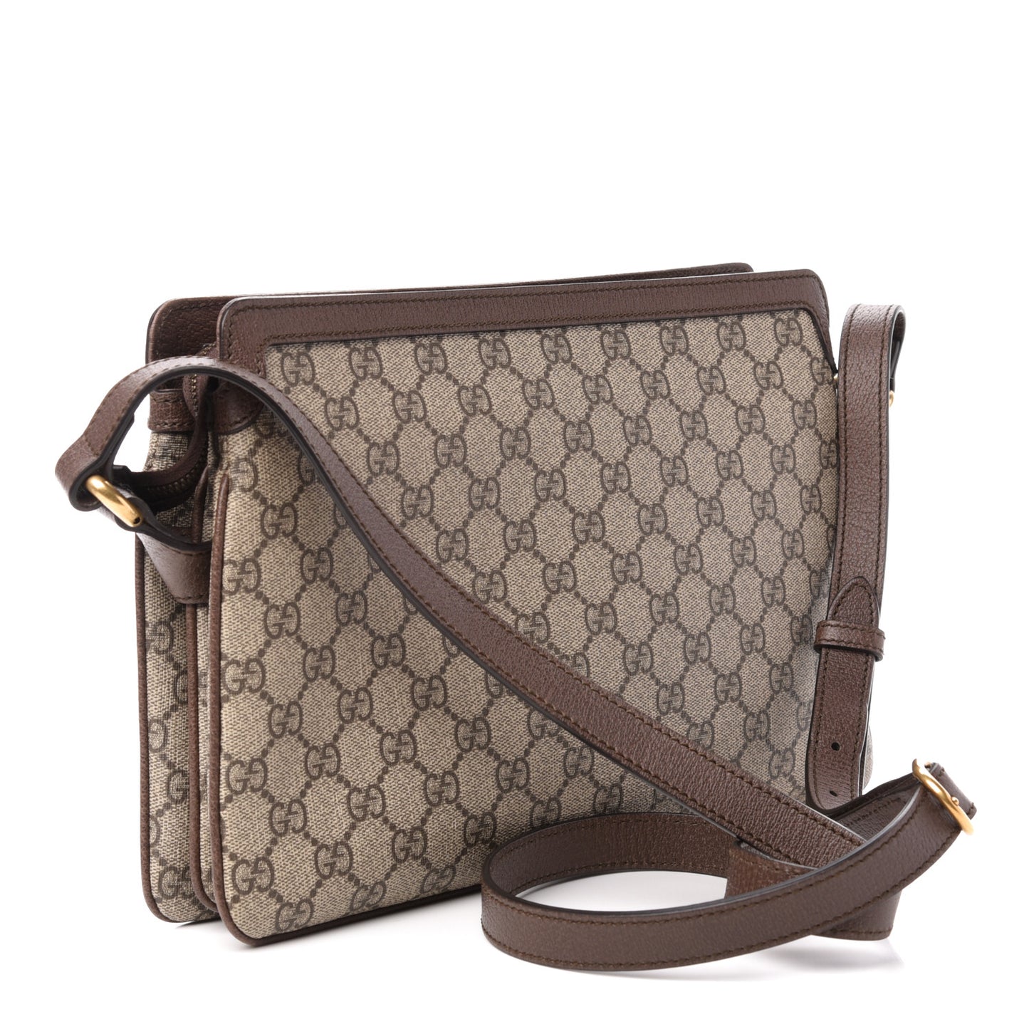 GG Supreme Monogram Web Medium Ophidia Shoulder Bag Beige New Acero