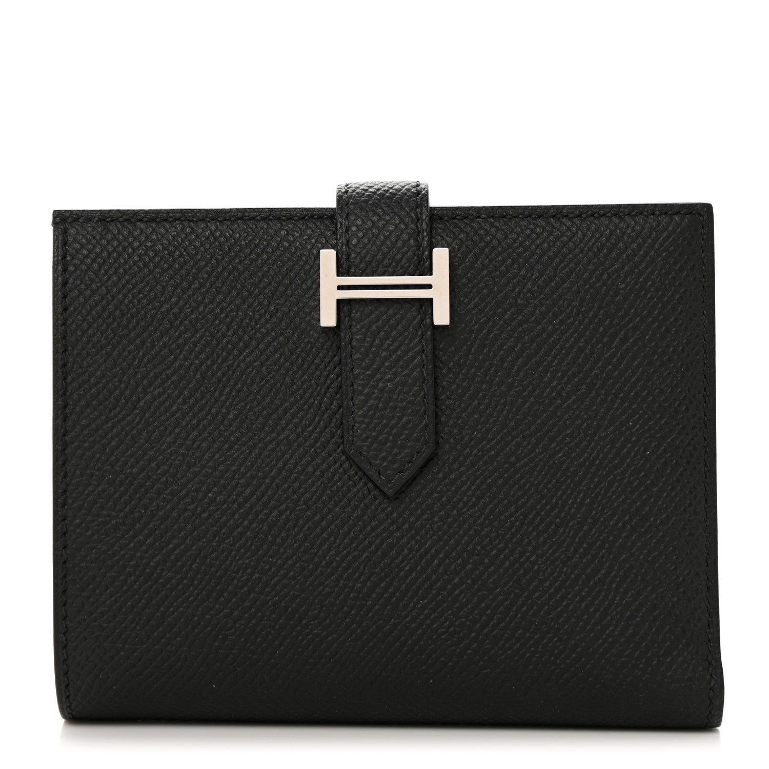Hermes Epsom Bearn Compact Wallet Black 1 of 8