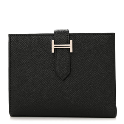 Hermes Epsom Bearn Compact Wallet Black 1 of 8