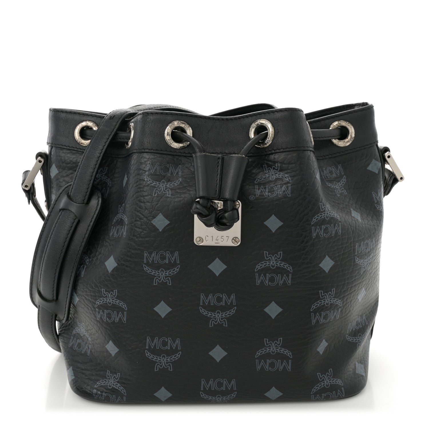 MCM Visetos Essential Drawstring Bucket Bag Black 1 of 11