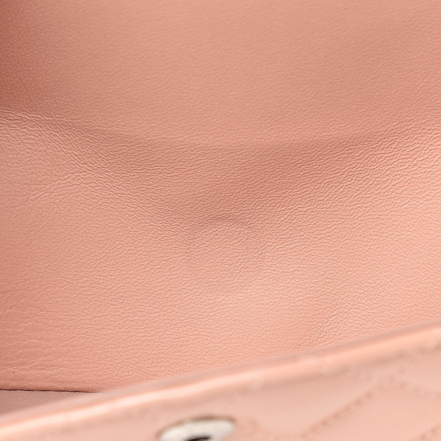 Patent Quilted Medium Double Flap Light Pink