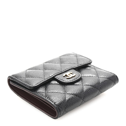 Chanel Caviar Quilted Compact Flap Wallet Black 4 of 8