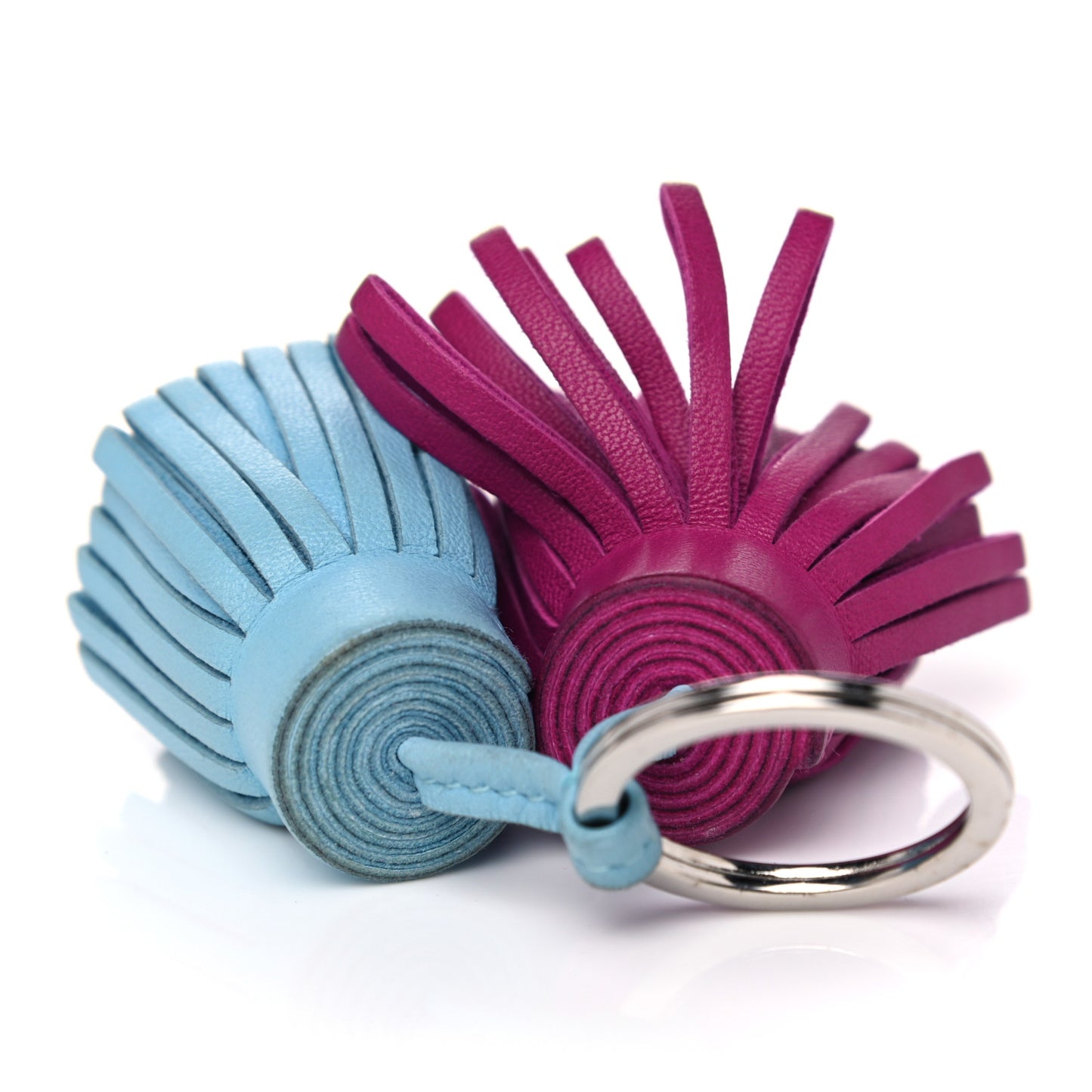 Lambskin Carmen Uno-Dos Key Holder Rose Pourpre Celeste