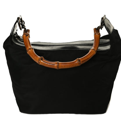 Gucci Nylon Bamboo Top Handle Hobo Black 10 of 14