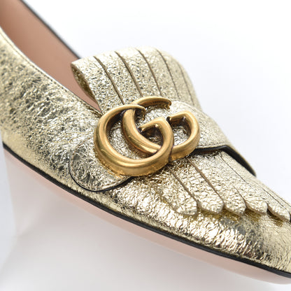 Gucci Galassia GG Marmont Fringe Flats 36.5 Platino 10 of 21
