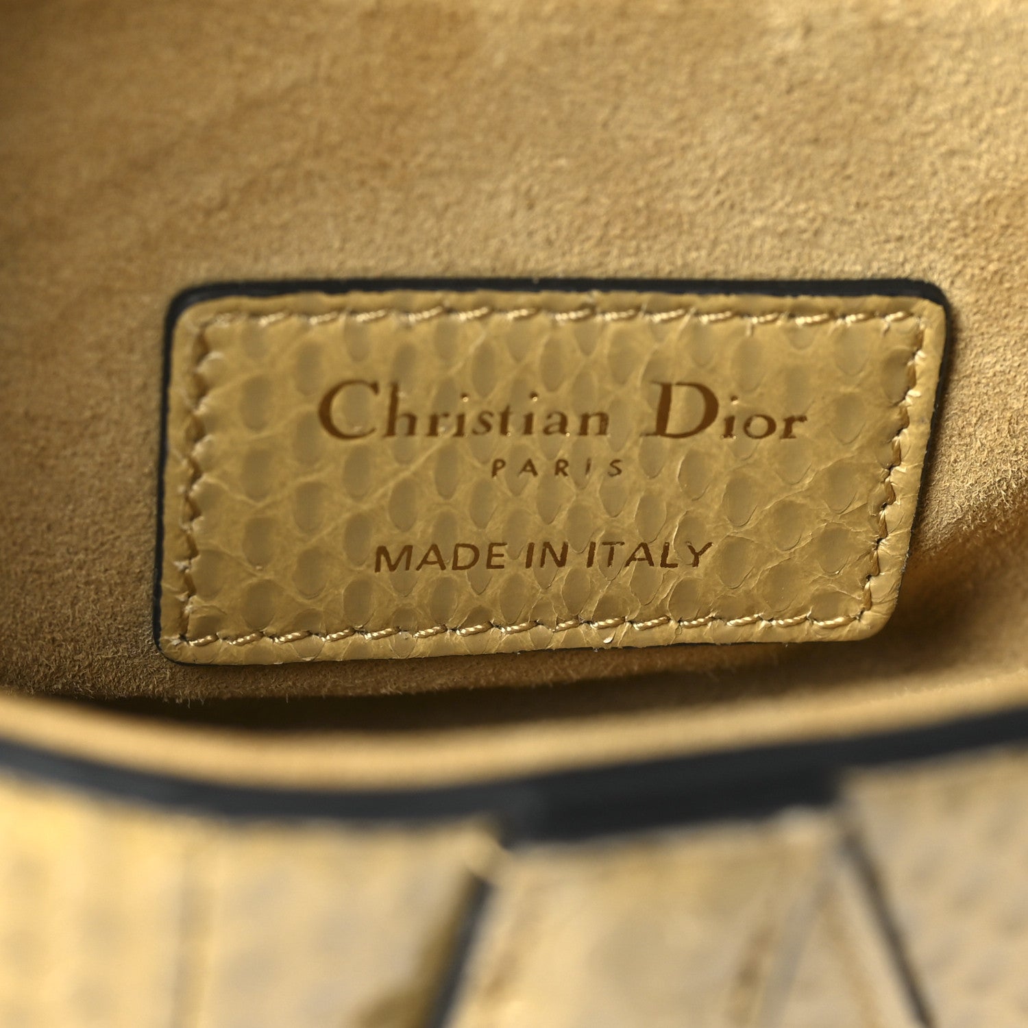 Christian Dior Snakeskin Mini Saddle Bag Green 6 of 10