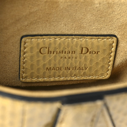 Christian Dior Snakeskin Mini Saddle Bag Green 6 of 10