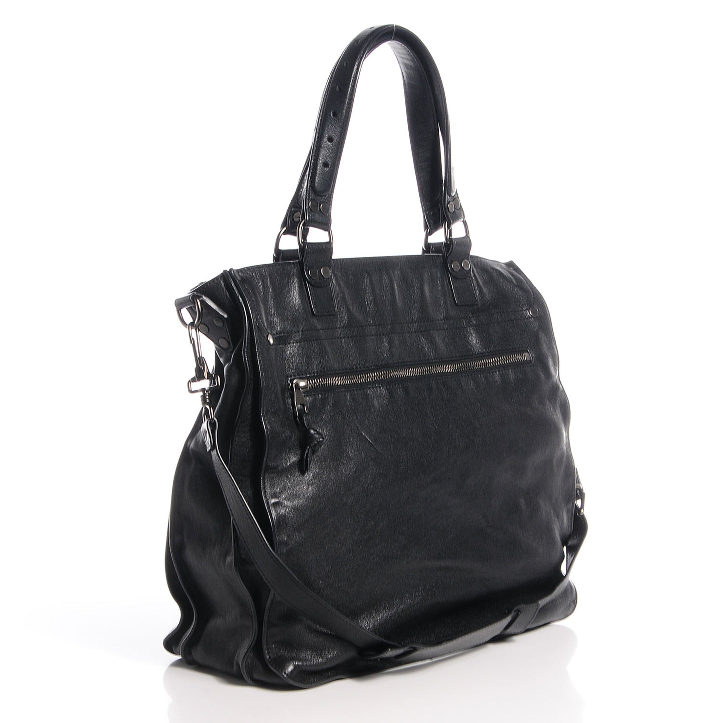 Leather PS1 Tote Black