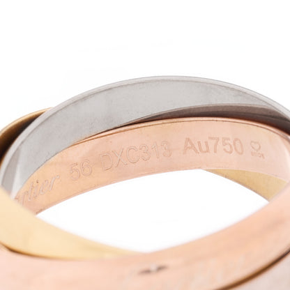 Cartier 18K Pink Yellow White Gold Classic Trinity Ring 56 7.5 4 of 4
