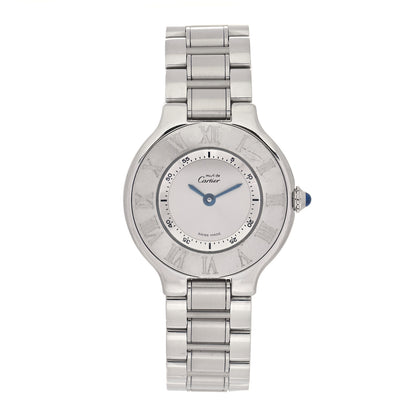 Cartier Stainless Steel 28mm Must De 21 Quartz Watch 1 of 4