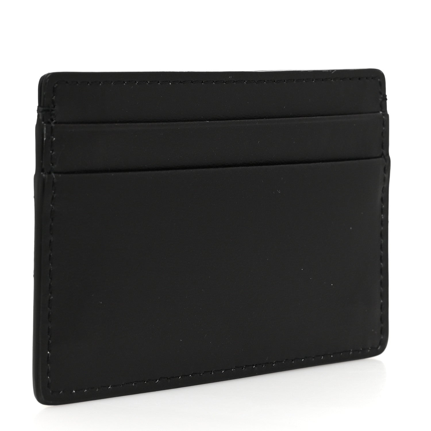Versace Calfskin Logo Card Holder Black 3 of 6