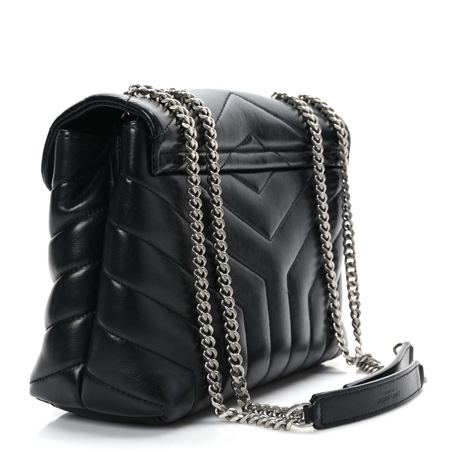Calfskin Y Quilted Monogram Small Loulou Chain Satchel Earth