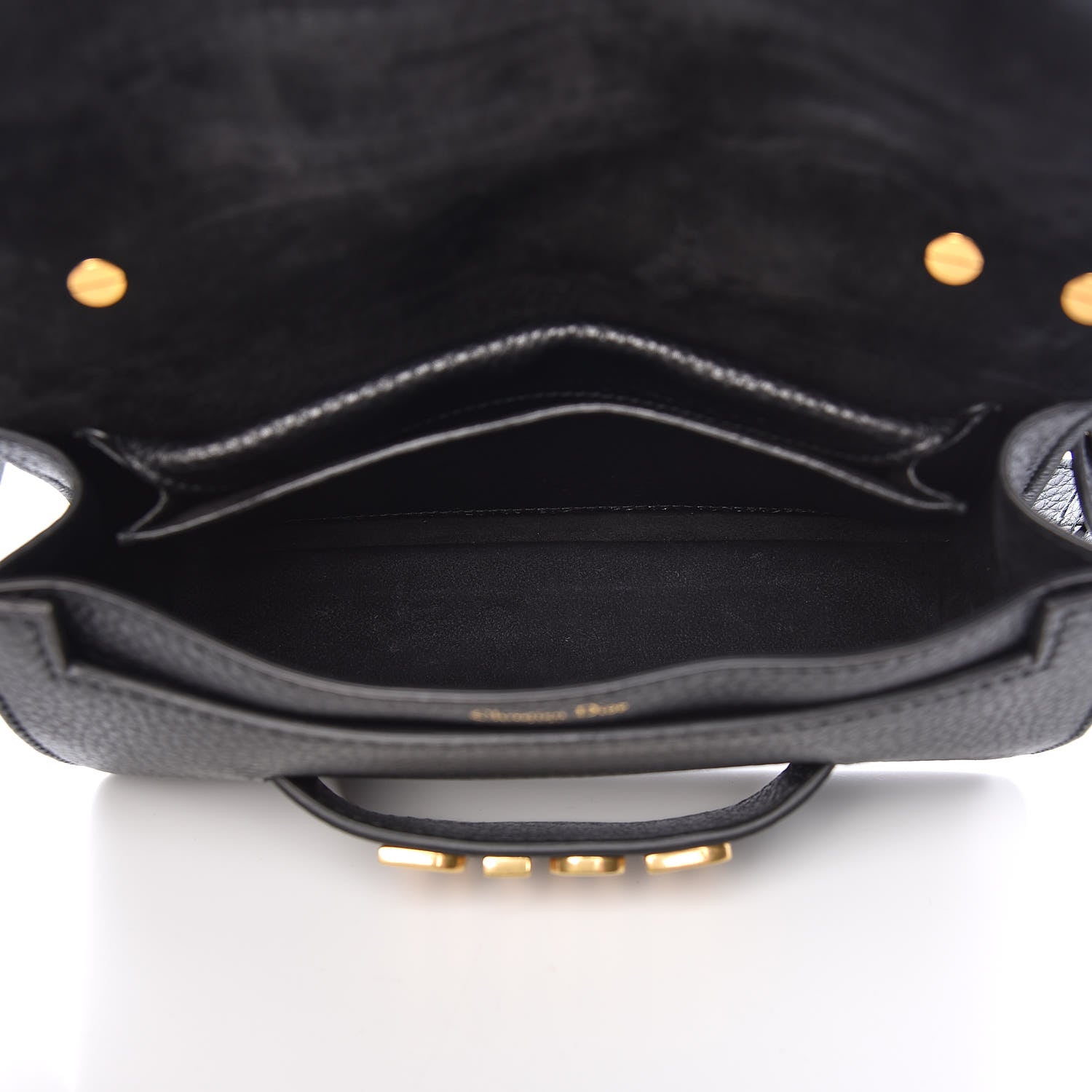 Christian Dior Grained Calfskin Dio(r)evolution Top Handle Flap Bag Black 7 of 8