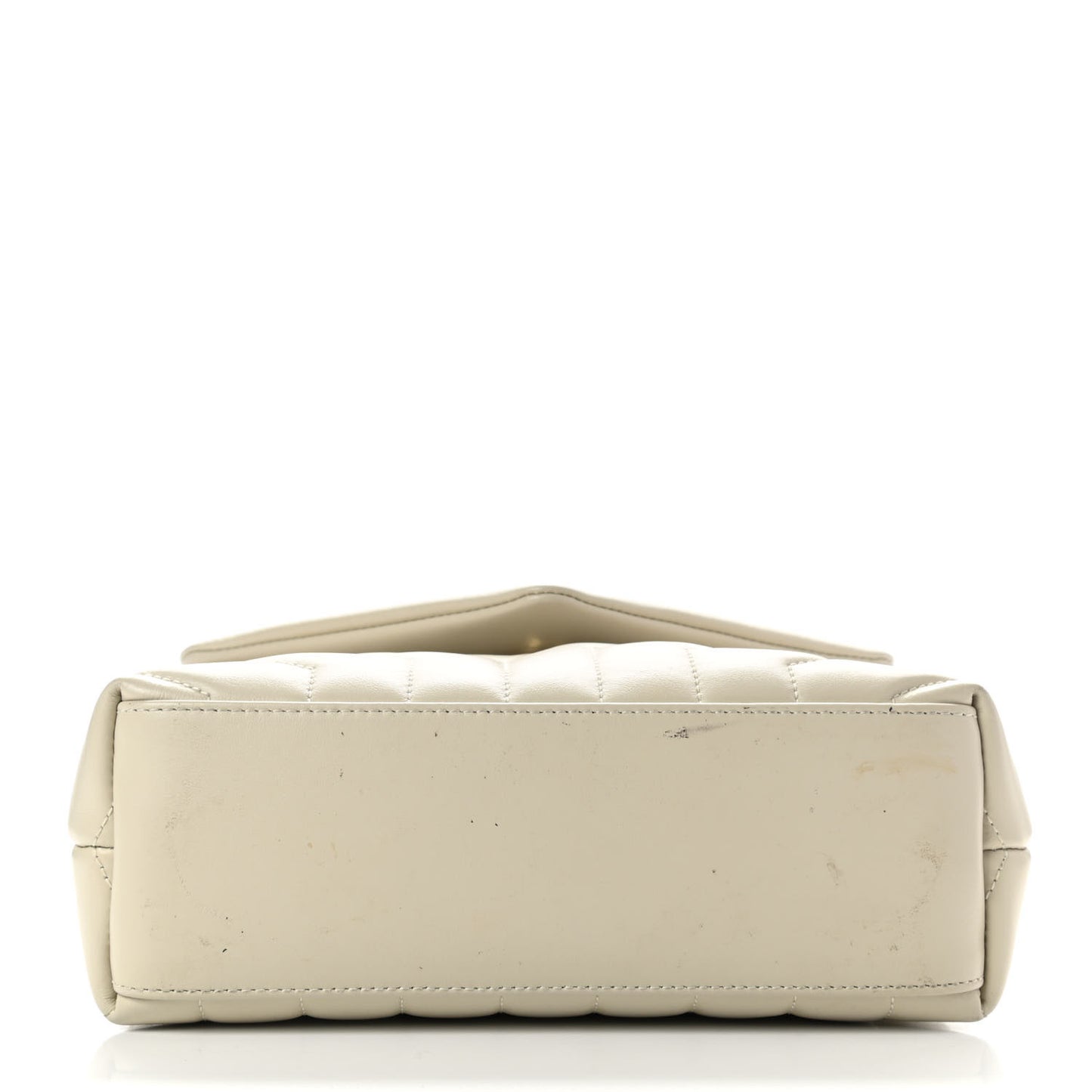 Calfskin Y Quilted Monogram Small Loulou Chain Satchel Crema Soft