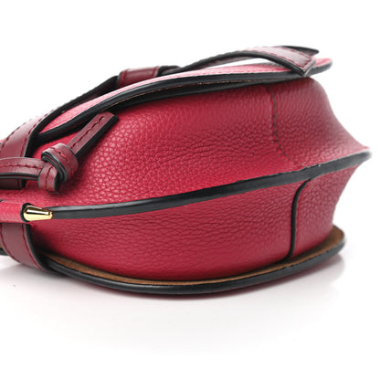 Loewe Grained Calfskin Mini Gate Crossbody Bag Raspberry Wine 6 of 10