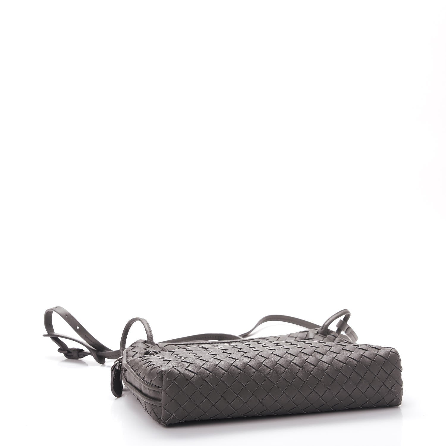 Bottega Veneta Nappa Intrecciato Pillow Crossbody Messenger Light Grey 4 of 15