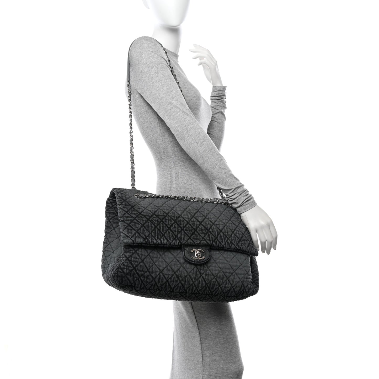 Denim Quilted Denimpression XXL Flap Grey Black
