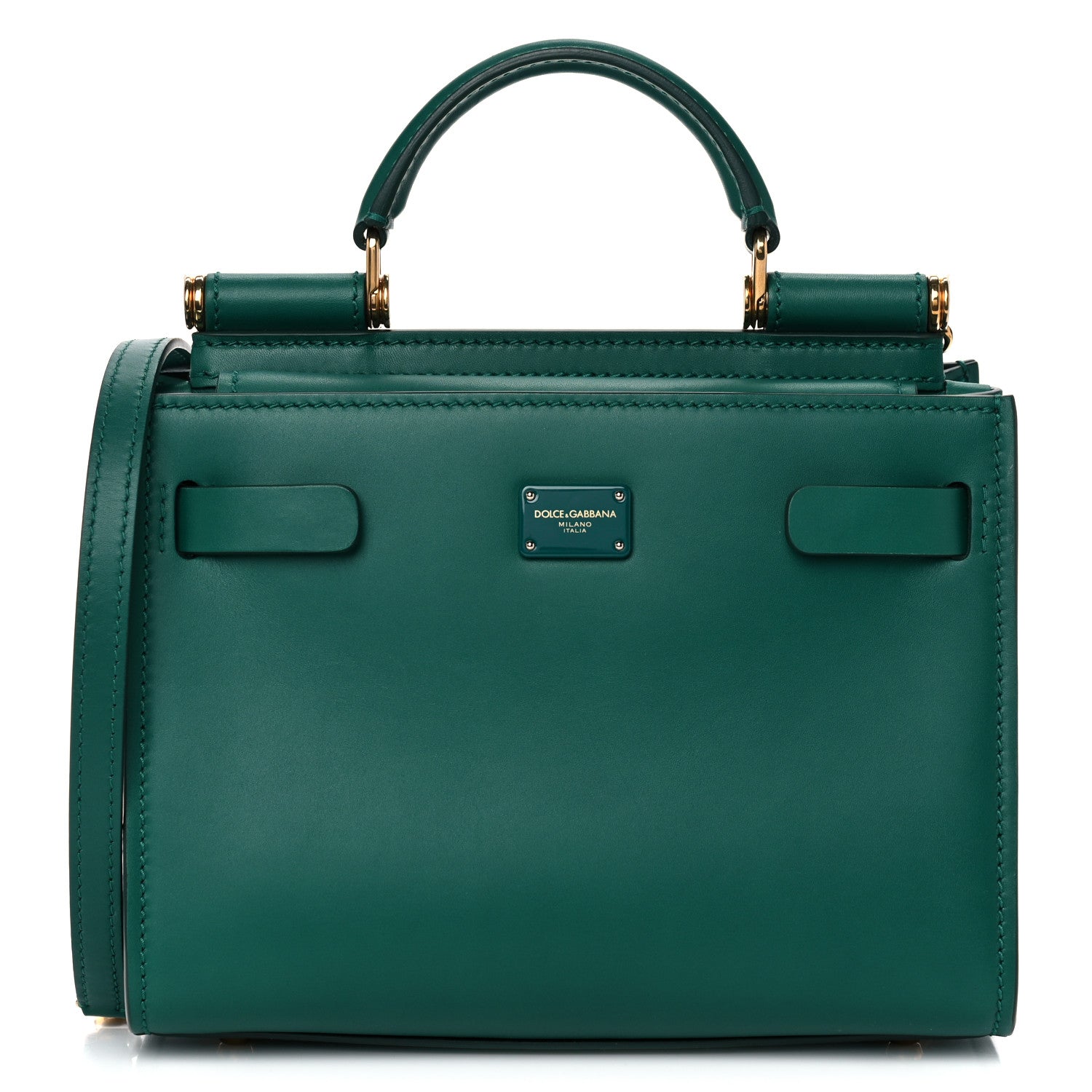 Dolce & Gabbana Calfskin Small Sicily 62 Green 1 of 14