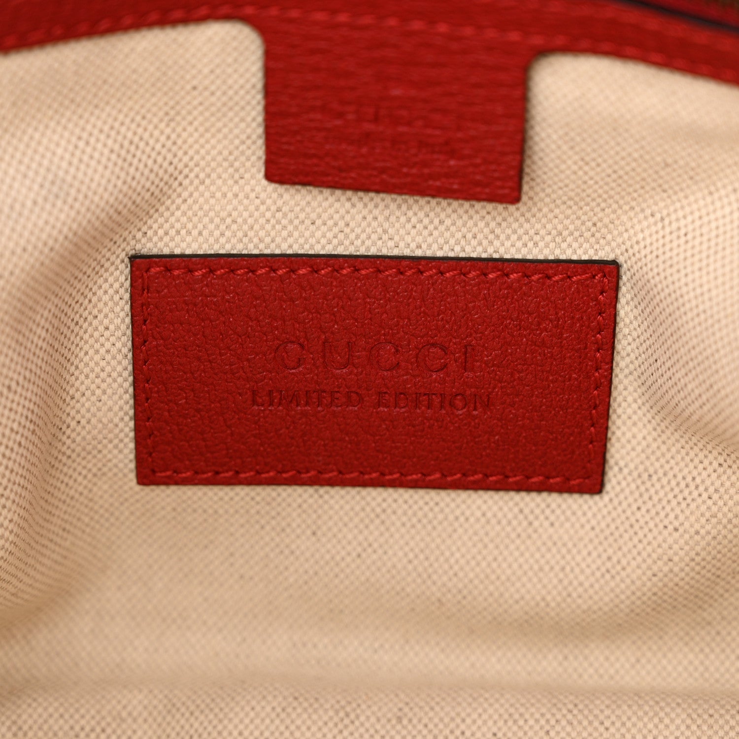 Gucci Soft GG Supreme Monogram Web Bosco Patch Small Crossbody Tote Beige Malva Hibiscus Red 6 of 11