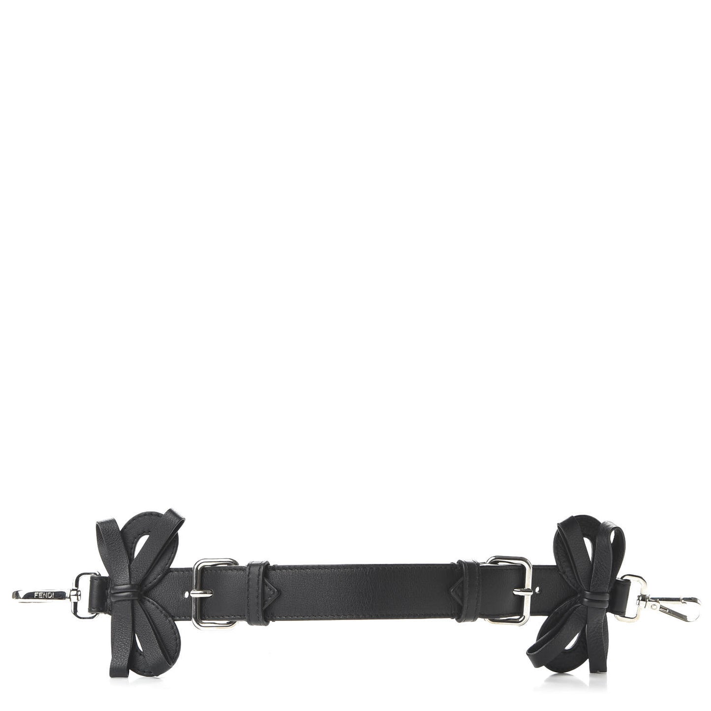 Vitello Dolce Bow Mini Strap You Black