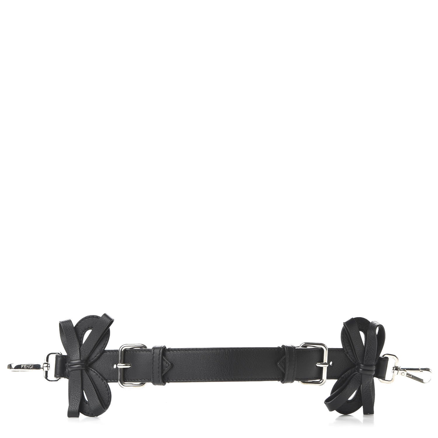 Fendi Vitello Dolce Bow Mini Strap You Black 1 of 6