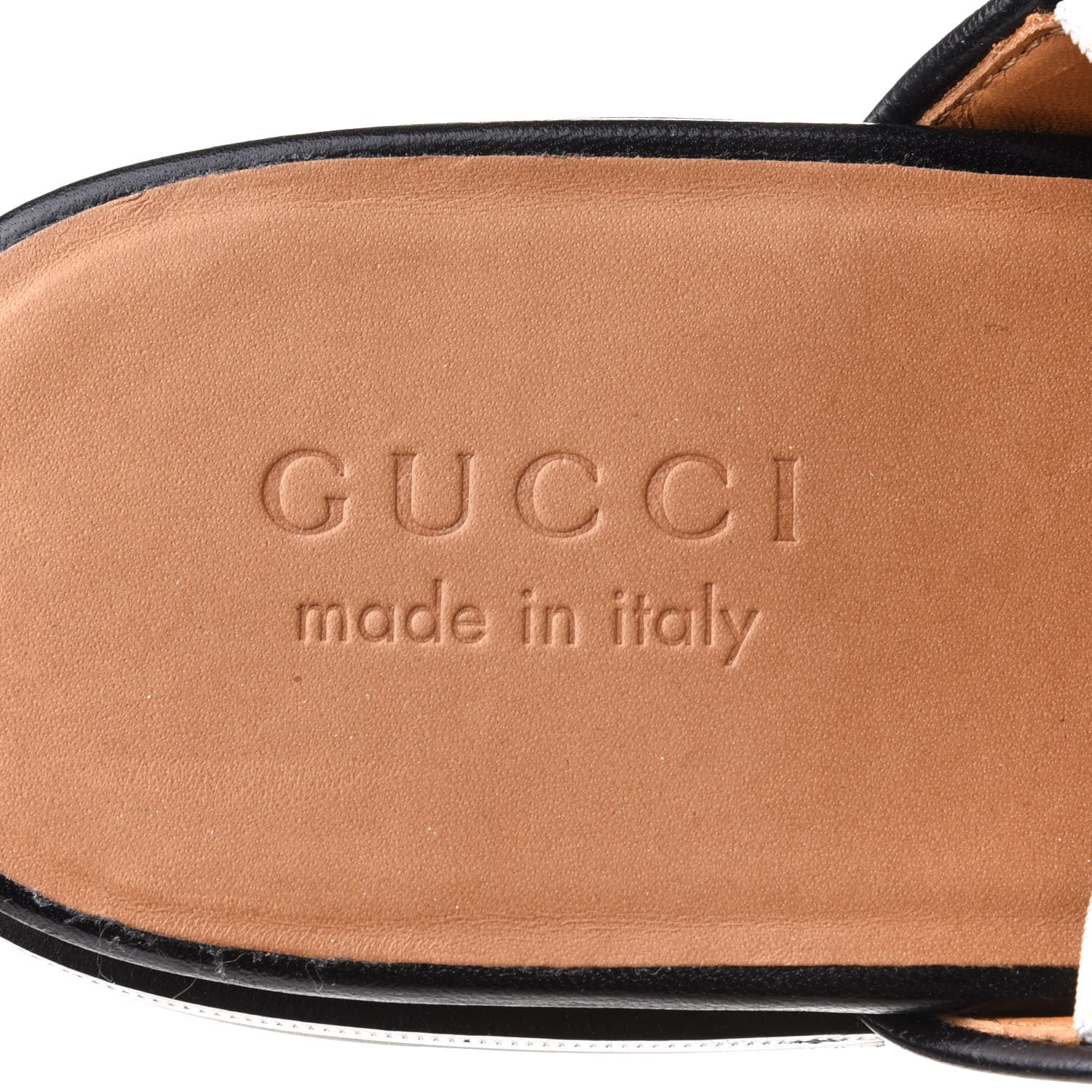 Gucci Goatskin Stripe Mens Horsebit Slingback Slippers 9 Black 9 of 11