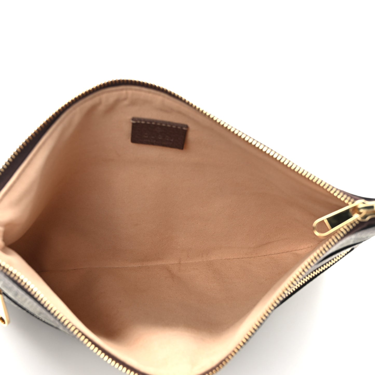 GG Supreme Monogram Large Ophidia Pouch Clutch Brown