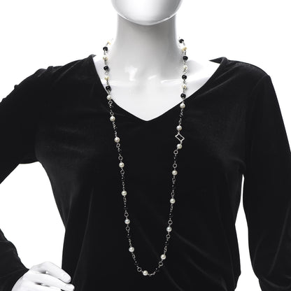 David Yurman Sterling Silver Black Onyx Pearl Bijoux Necklace 2 of 6