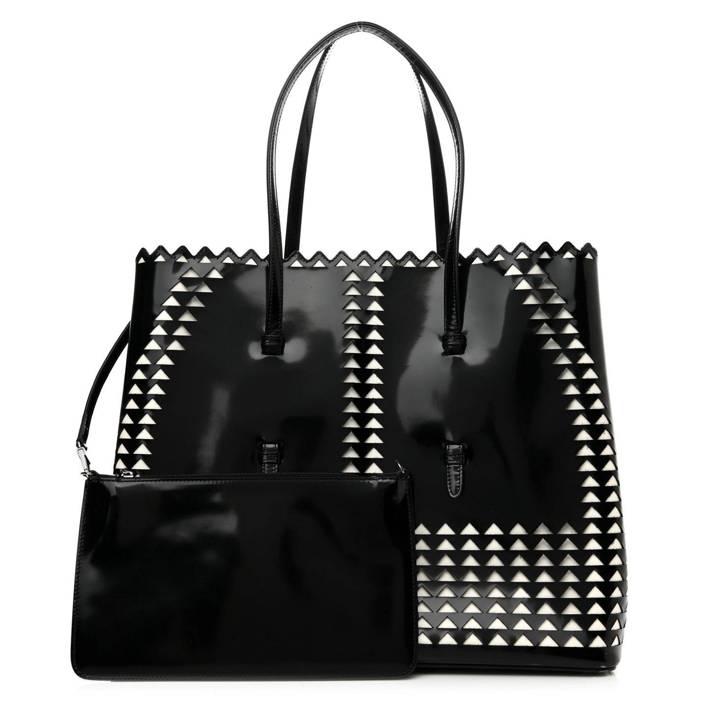 Patent Laser Cut Tote Black