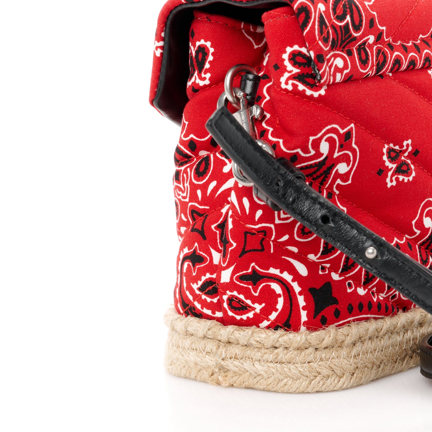 Cotton Bandana Y Quilted Monogram Toy Loulou Crossbody Bag Red