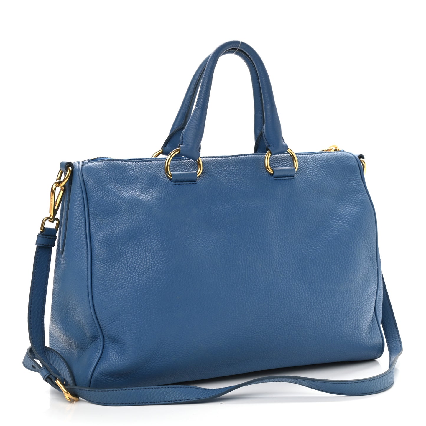 Vitello Daino Bauletto Tote Cobalto